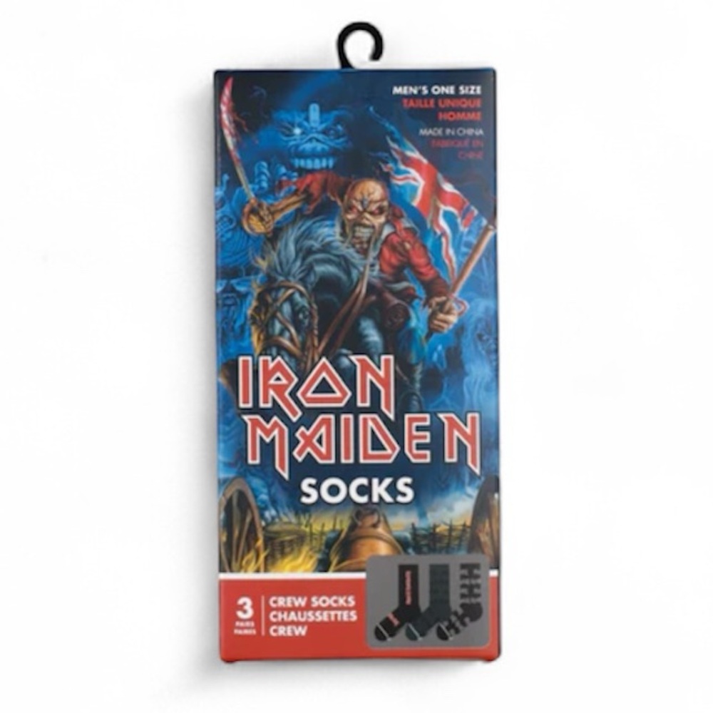 3-Pack Iron Maiden Funny Novelty Crew Socks - NWT